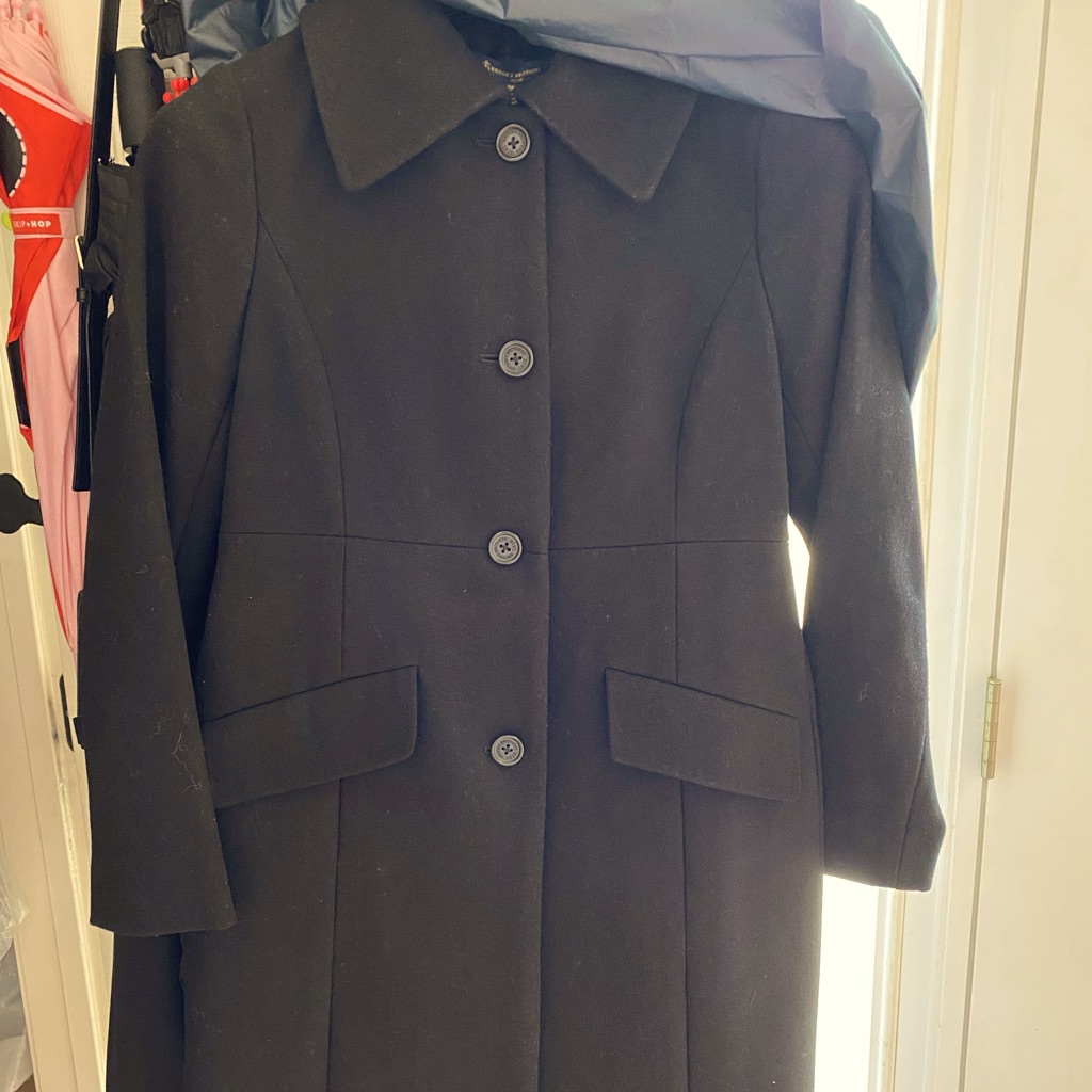 Brand New Brooks Brothers Black Wool Coat
